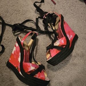 CHRISTIAN LOUBOUTIN Isabelle Espadrille wedge 140 
Size 39